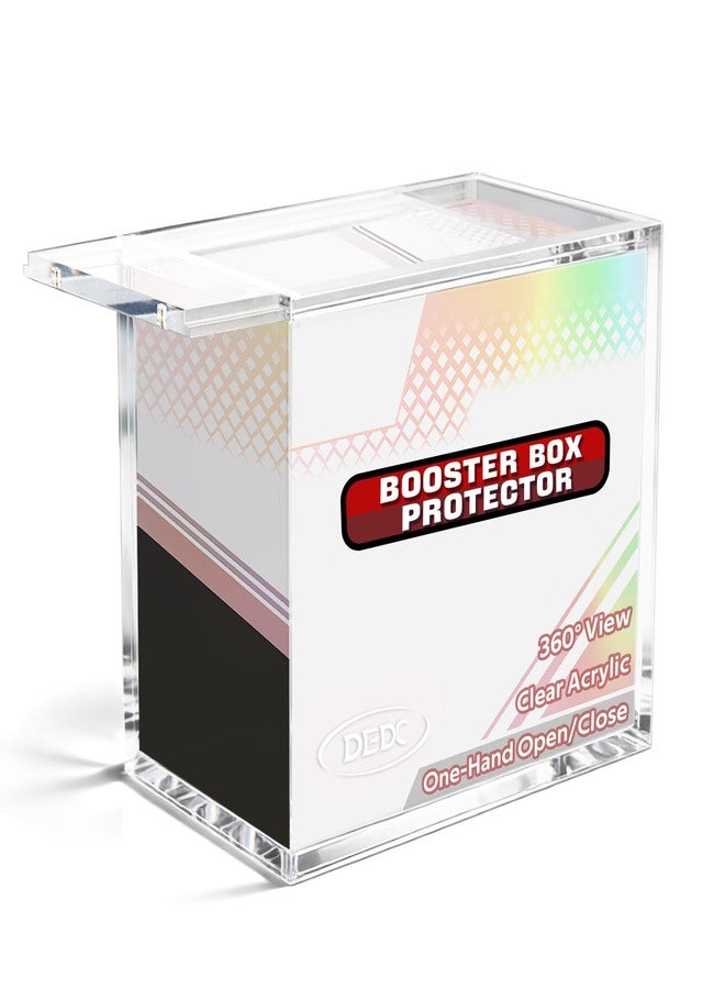 DEDC Sliding Lid Acrylic Booster Box Case UV Resistant Dustproof Protector Compatible with TCG Booster Box Crystal Clear Heavy Duty Storage Case for Game Card Collector Inner 3.1x4.8x5.4in - Image 1